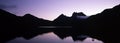 Silhouette of cradle mountain Royalty Free Stock Photo