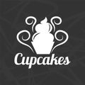 Silhouette of cupcake symbol