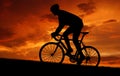 Silhouette of the cyclist