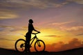 Silhouette of the cyclist