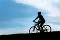 Silhouette of the cyclist