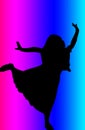 The silhouette of dancer Royalty Free Stock Photo