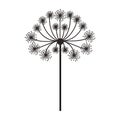 Silhouette dandelion with stem and pistil