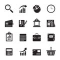 Silhouette Database and Table Formatting Icons Royalty Free Stock Photo