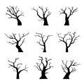 Silhouette dead tree Royalty Free Stock Photo