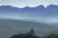Silhouette of Dolomites