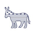 Silhouette donkey flag united states