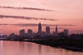 Silhouette of Downtown Cleveland Royalty Free Stock Photo