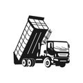 Silhouette dump truck design