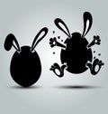 Silhouette Easter bunny