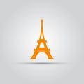 Eiffel tower colored icon