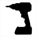 Silhouette of electric screwdriver