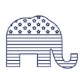 Silhouette elephant flag united states