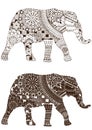 Elephant with oriental patterns