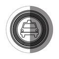silhouette emblem taxi front car icon