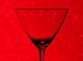 Silhouette of empty cocktail glass