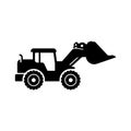 silhouette of excavator vector design. excavator icon sign symbol