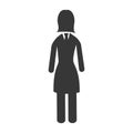 Silhouette executive woman with dress