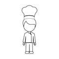 silhouette faceless avatar man chef suit