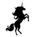 Silhouette of the Fairy Unicorn, fantasy concept.