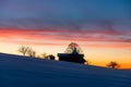 Silhouette of a farm in Emmental