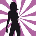 Silhouette fashion girl