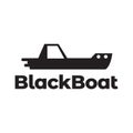 Silhouette fast boat cargo logo design vector graphic symbol icon illustration creative idea Royalty Free Stock Photo