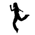 female dancer silhouette. silhouette of a female dancing Royalty Free Stock Photo