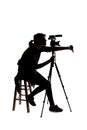 Silhouette of Filmmaker or Content Creator or Casting Director with a Camera