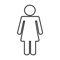 Silhouette femenine emblem icon