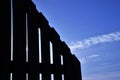 Silhouette of the fence on the background Royalty Free Stock Photo