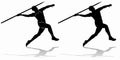 Silhouette of figure javelin thrower , vector draw