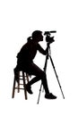Silhouette of Filmmaker or Content Creator or Casting Director with a Camera