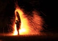 Silhouette in fire