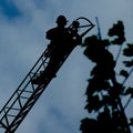 Silhouette Firefighter series four of eight