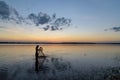 Silhouette fisherman