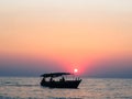 Silhouette of Fishermans boat on Lake Tanganyika