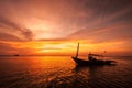 Silhouette of fishing boat