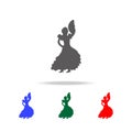 the silhouette of flamenco icon. Elements of dance multi colored icons. Premium quality graphic design icon. Simple icon for websi