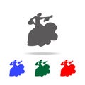 the silhouette of flamenco icon. Elements of dance multi colored icons. Premium quality graphic design icon. Simple icon for websi