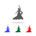 the silhouette of flamenco icon. Elements of dance multi colored icons. Premium quality graphic design icon. Simple icon for websi