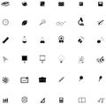 Silhouette flat education academic icon for many subject