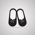 Silhouette flat icon, simple vector design with shadow. Women`s slipper