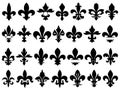 Set of Fleur De Lis Bundle silhouette vector art