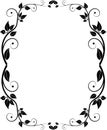 Silhouette floral frame