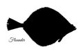 Silhouette of flounder.
