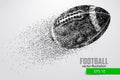 Silhouette of a football ball from particle.