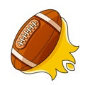 Silhouette Of A Football Fireball Flying . The Background Royalty Free Stock Photo