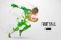 Silhouette of a football player. Vector illustration