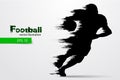 silhouette of a football player. Rugby. American footballer. Vector illustration Royalty Free Stock Photo